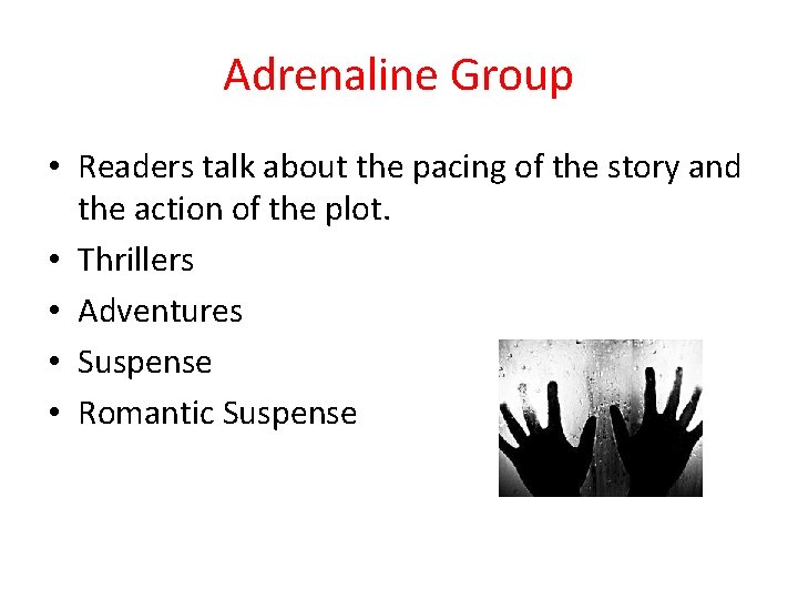 Adrenaline Group • Readers talk about the pacing of the story and the action