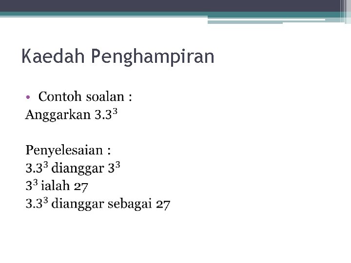 Kaedah Penghampiran • 