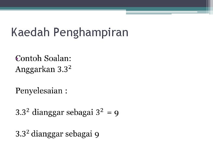 Kaedah Penghampiran • 