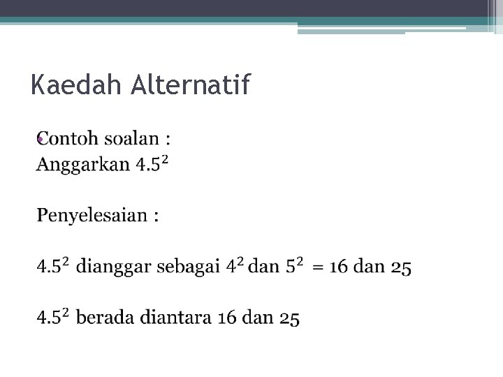 Kaedah Alternatif • 