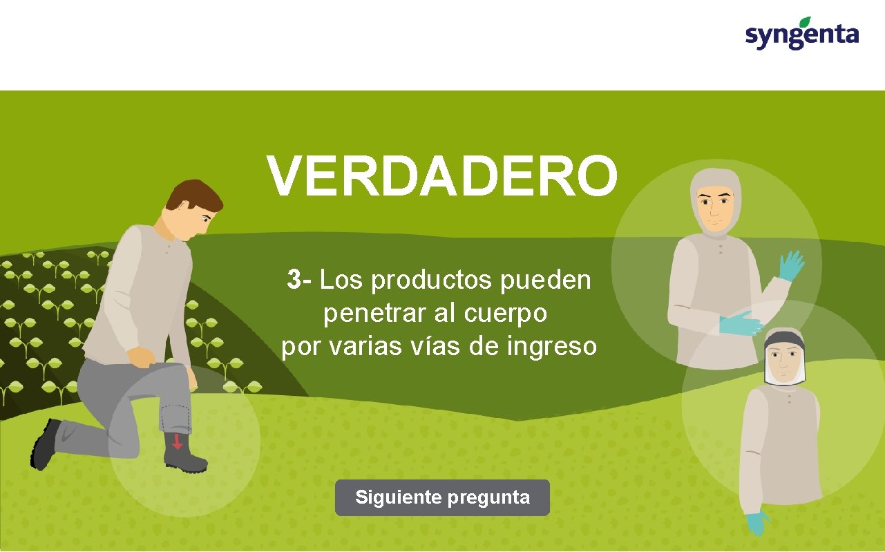 VERDADERO 3 - Los productos pueden penetrar al cuerpo por varias vías de ingreso