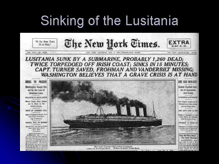 Sinking of the Lusitania 