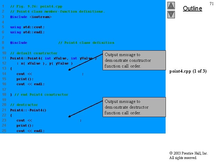 1 2 3 // Fig. 9. 26: point 4. cpp // Point 4 class