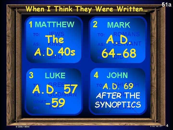 The New Testament When I Think Comes Together They Were Written… 1 MATTHEW JEWS