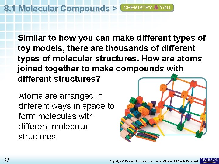 8. 1 Molecular Compounds > CHEMISTRY & YOU Similar to how you can make