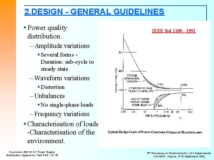 2. DESIGN - GENERAL GUIDELINES Power quality distribution IEEE Std 1100 - 1992 –