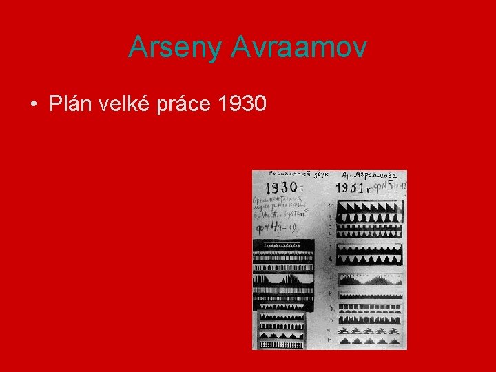 Arseny Avraamov • Plán velké práce 1930 