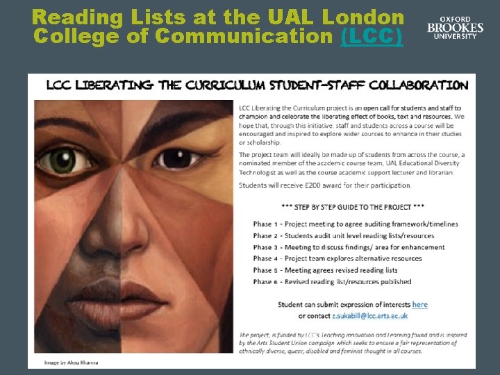 Reading Lists at the UAL London College of Communication (LCC) 