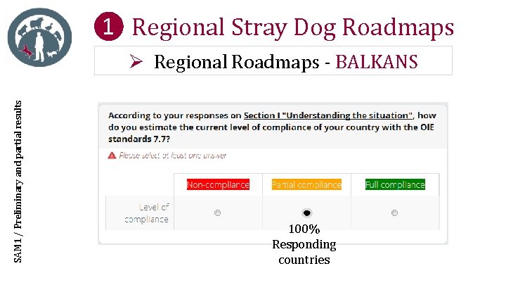 ❶ Regional Stray Dog Roadmaps SAM 1 / Preliminary and partial results Ø Regional