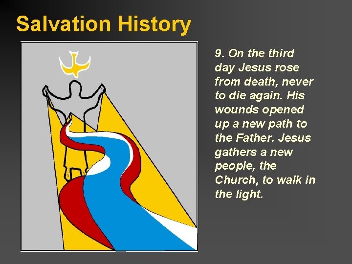 Salvation History 9. On the third day Jesus rose from death, never to die