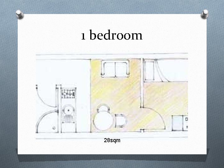 1 bedroom 28 sqm 