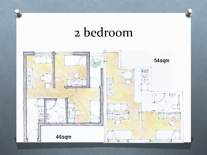 2 bedroom 54 sqm 46 sqm 