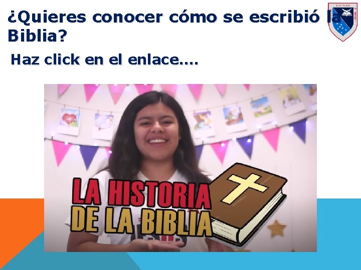 ¿Quieres conocer cómo se escribió la Biblia? Haz click en el enlace…. https: //youtu.