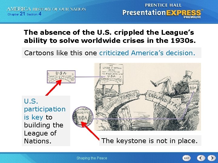 Chapter 21 Section 4 The absence of the U. S. crippled the League’s ability