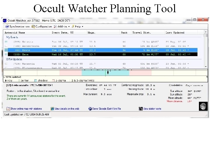 Occult Watcher Planning Tool 