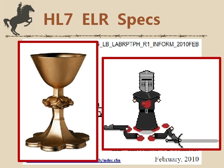 HL 7 ELR Specs http: //www. hl 7. org/implement/standards/index. cfm 
