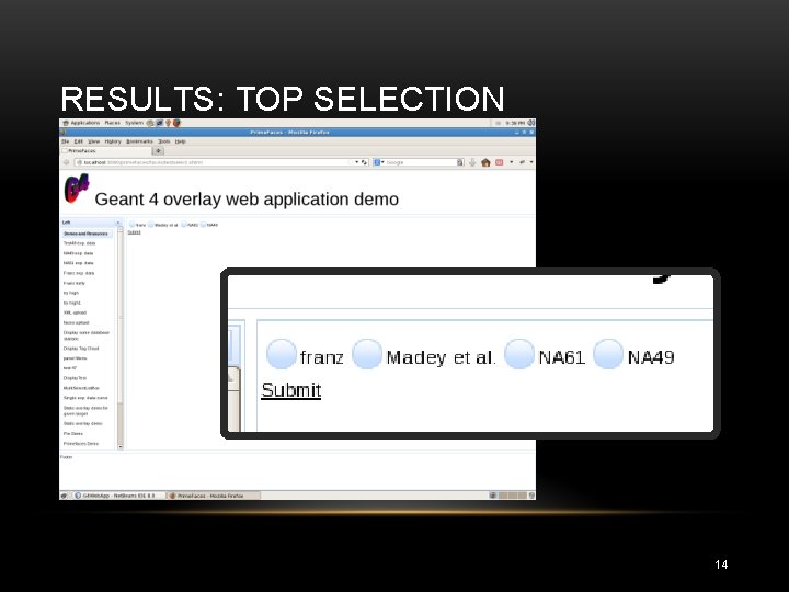 RESULTS: TOP SELECTION 14 RESULTS: TOP SELECTION 14