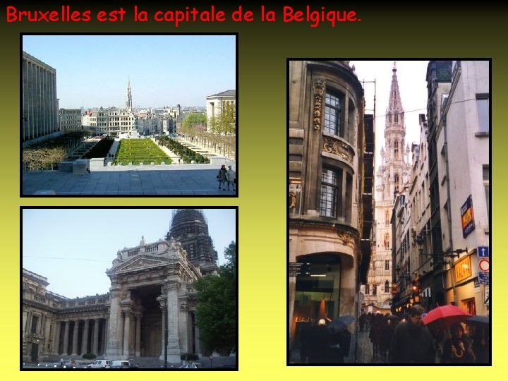 Bruxelles est la capitale de la Belgique. 