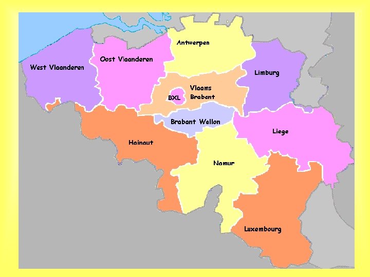 La Belgique est divisée en 10 provinces. Chaque province a une capitale. 