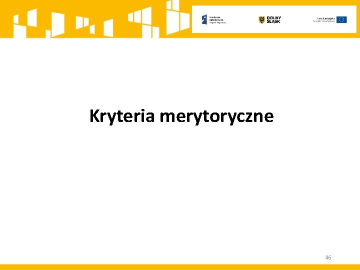 Kryteria merytoryczne 46 