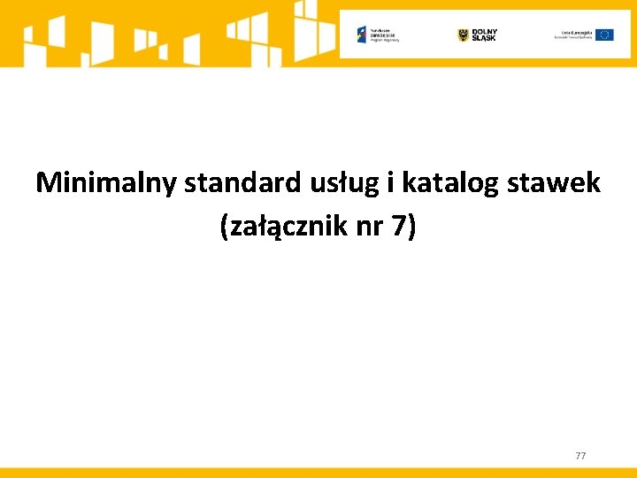 Minimalny standard usług i katalog stawek (załącznik nr 7) 77 