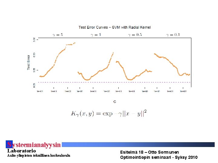  • f S ysteemianalyysin Laboratorio Aalto-yliopiston teknillinen korkeakoulu Esitelmä 18 – Otto Sormunen