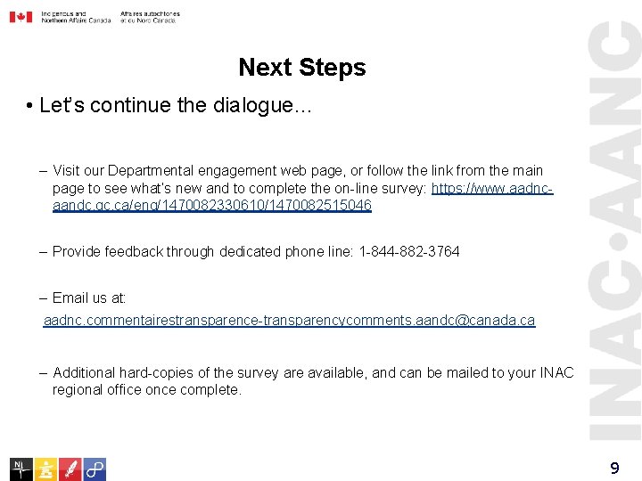 Next Steps • Let’s continue the dialogue… – Visit our Departmental engagement web page,