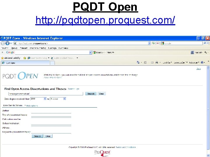 PQDT Open http: //pqdtopen. proquest. com/ 