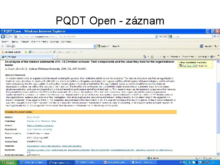 PQDT Open - záznam 