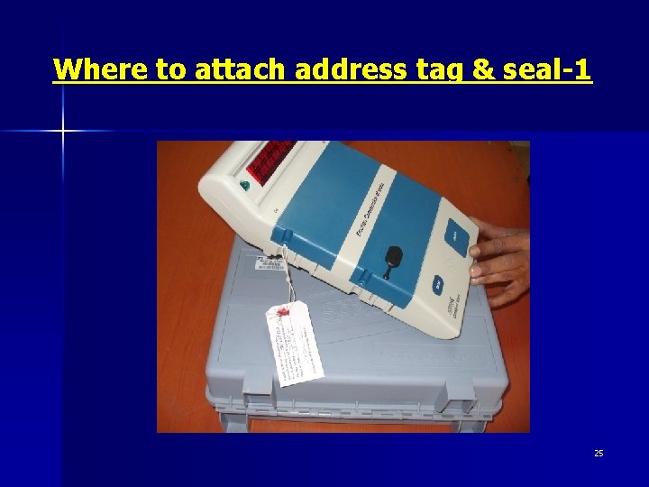 Where to attach address tag & seal-1 25 