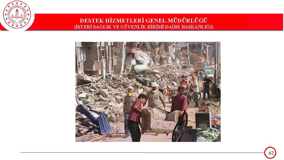 DESTEK HİZMETLERİ GENEL MÜDÜRLÜĞÜ DESTEK(İŞYERİ HİZMETLERİ GENEL MÜDÜRLÜĞÜ SAĞLIK VE GÜVENLİK BİRİMİ DAİRE BAŞKANLIĞI)