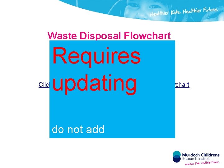 Waste Disposal Flowchart Requires updating Click here to be taken to solid waste disposal