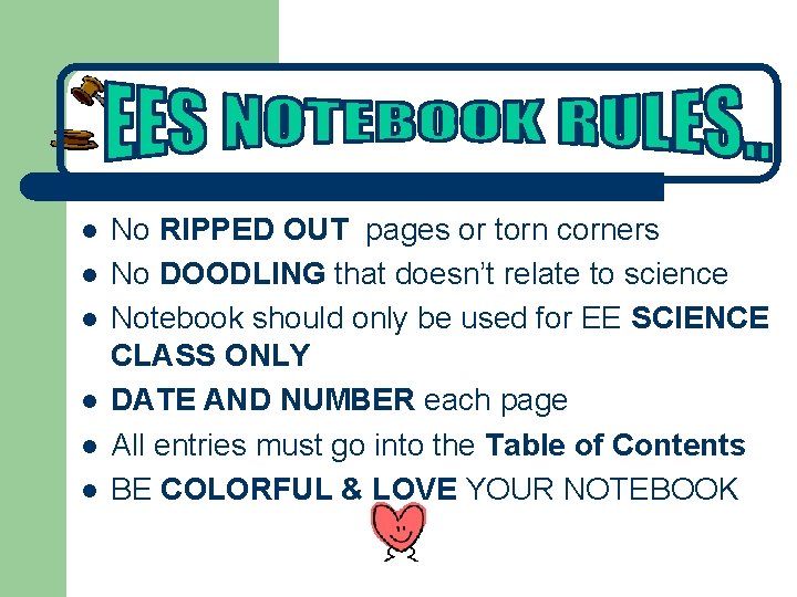 l l l No RIPPED OUT pages or torn corners No DOODLING that doesn’t