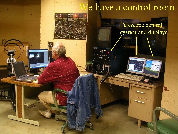 We have a control room: Telescope control system and displays 