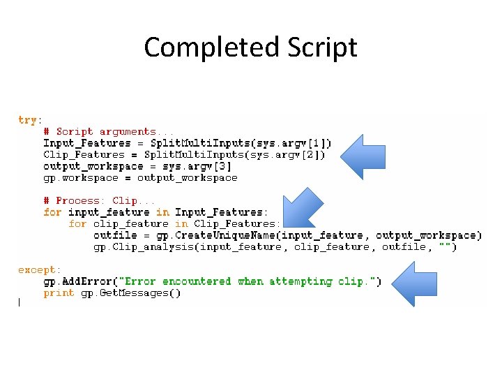 Completed Script 