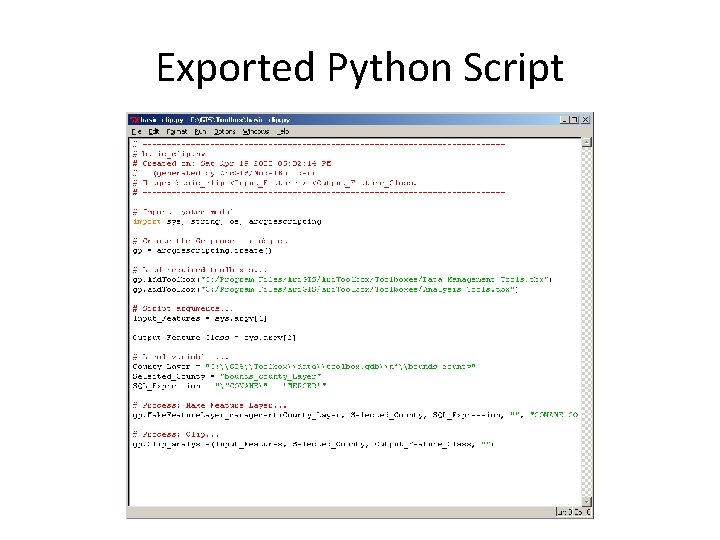 Exported Python Script 