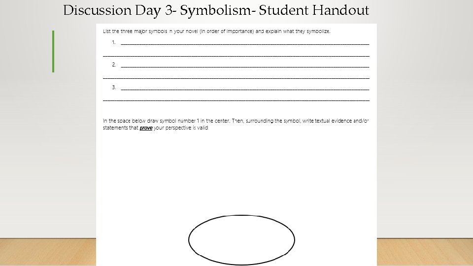 Discussion Day 3 - Symbolism- Student Handout 