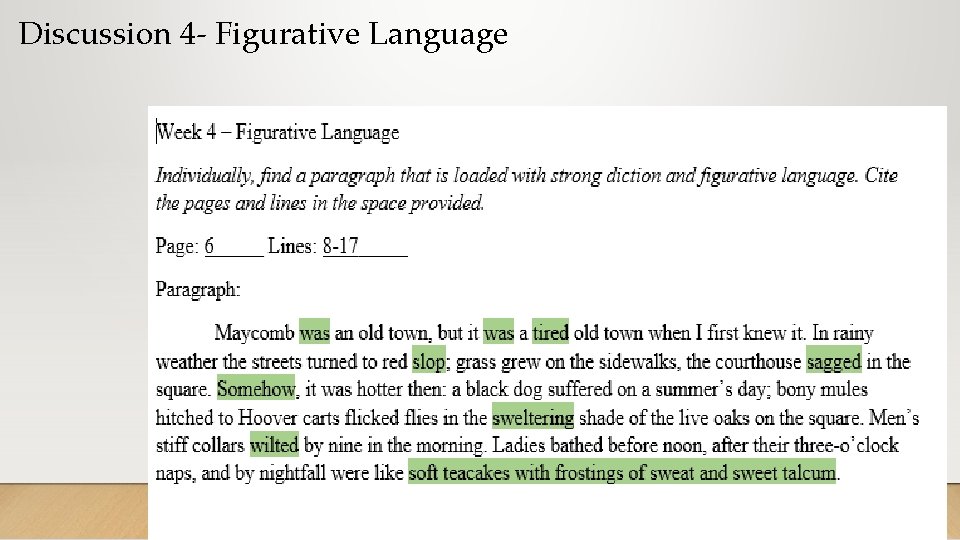Discussion 4 - Figurative Language 