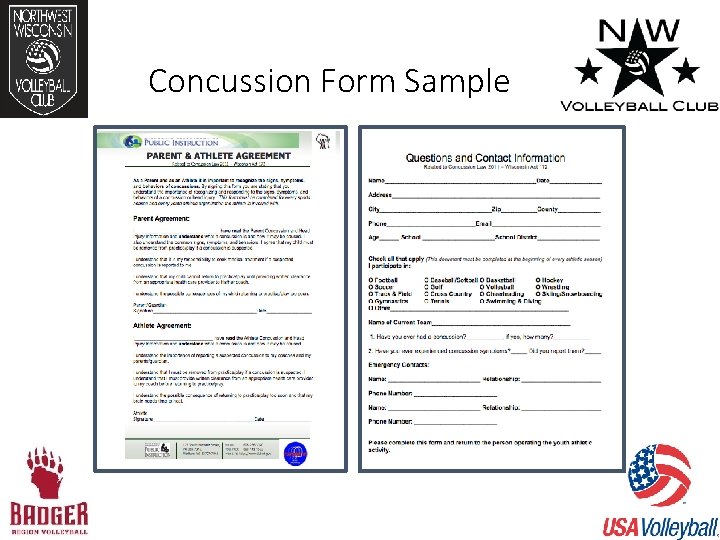 Concussion Form Sample 