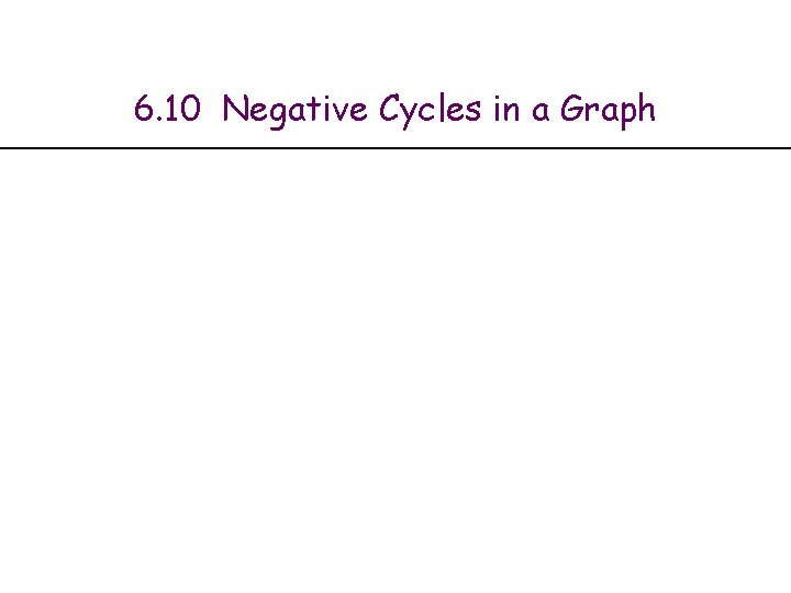 6. 10 Negative Cycles in a Graph 