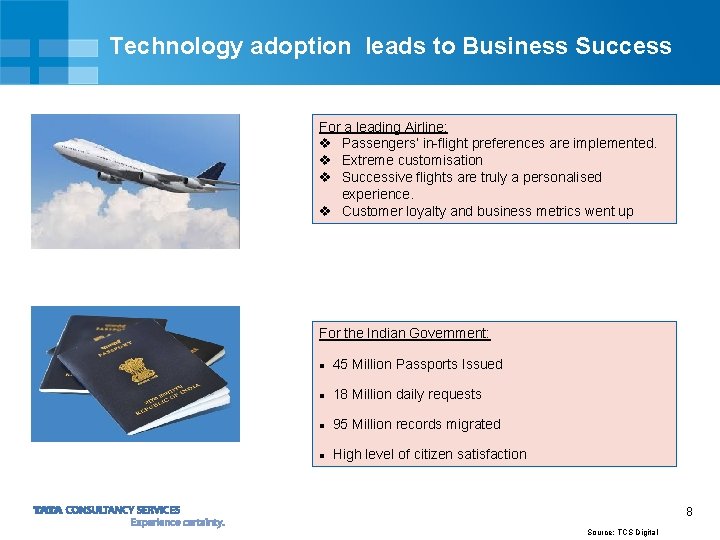 Technology adoption leads to Business Success For a leading Airline: v Passengers’ in-flight preferences