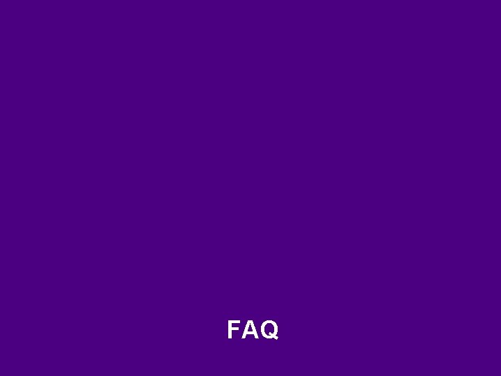FAQ 
