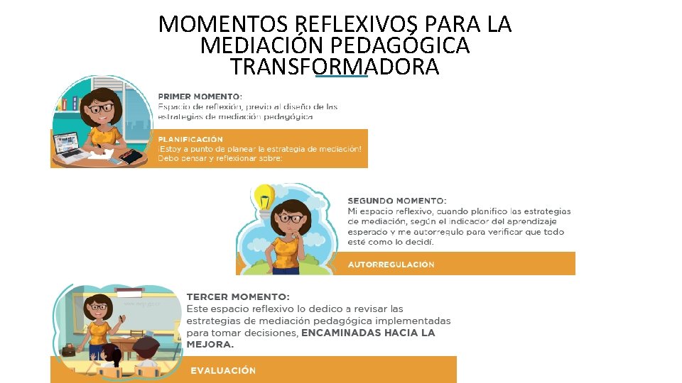 MOMENTOS REFLEXIVOS PARA LA MEDIACIÓN PEDAGÓGICA TRANSFORMADORA 