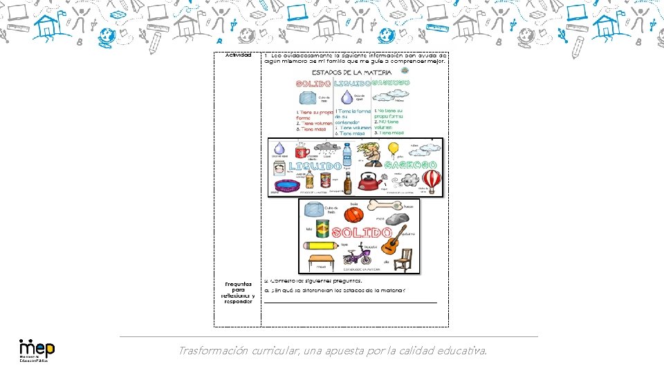 Trasformación curricular, una apuesta por la calidad educativa. 