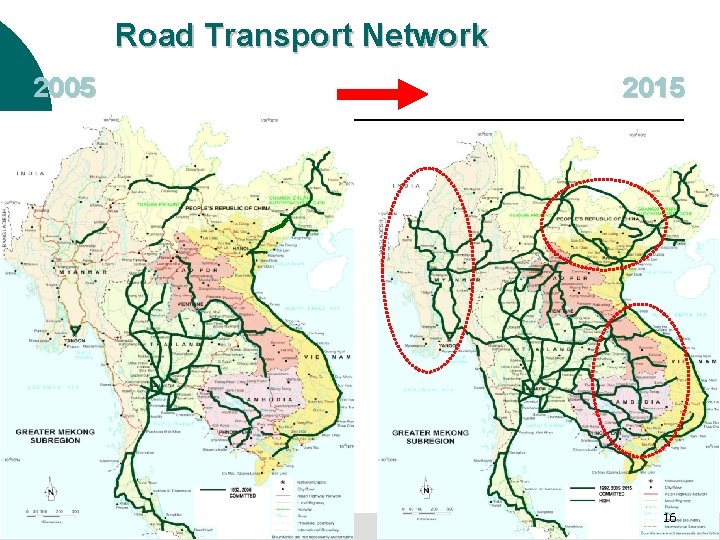 Road Transport Network 2005 NESDB 2015 16 