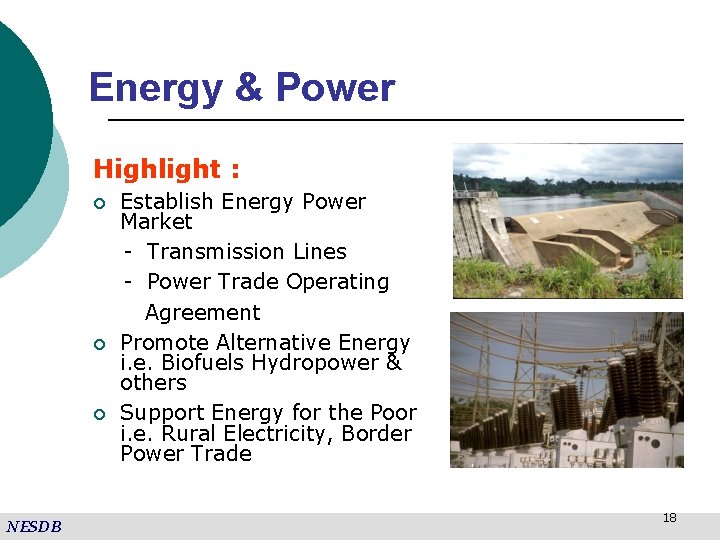 Energy & Power Highlight : ¡ ¡ ¡ NESDB Establish Energy Power Market -