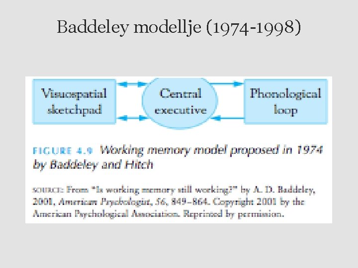 Baddeley modellje (1974 -1998) 