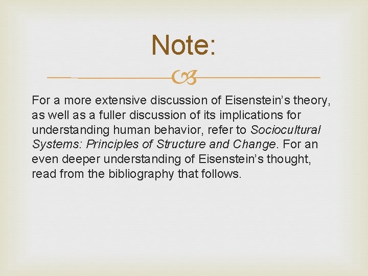 Note: For a more extensive discussion of Eisenstein’s theory, as well as a fuller