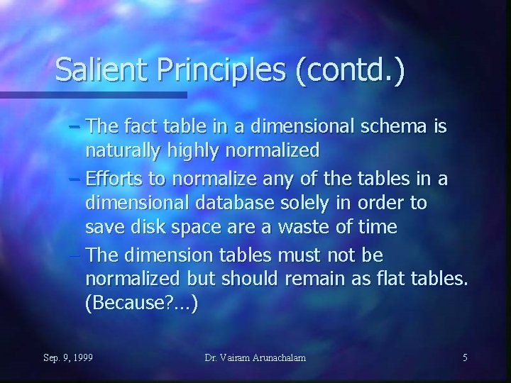Data Warehousing Kimball Ch 2 4 Dr Vairam