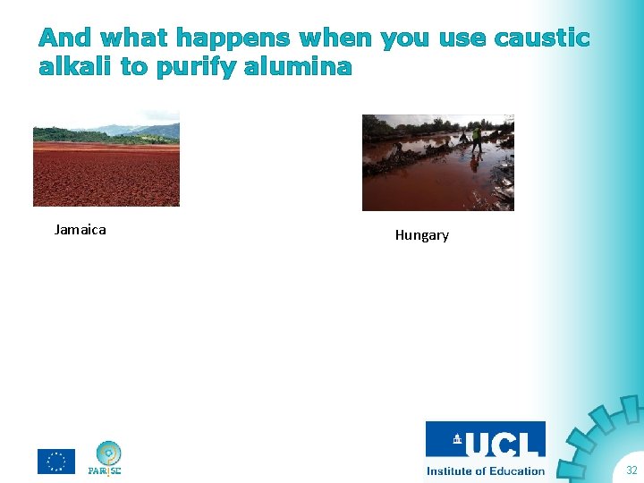 And what happens when you use caustic alkali to purify alumina Jamaica Hungary 32